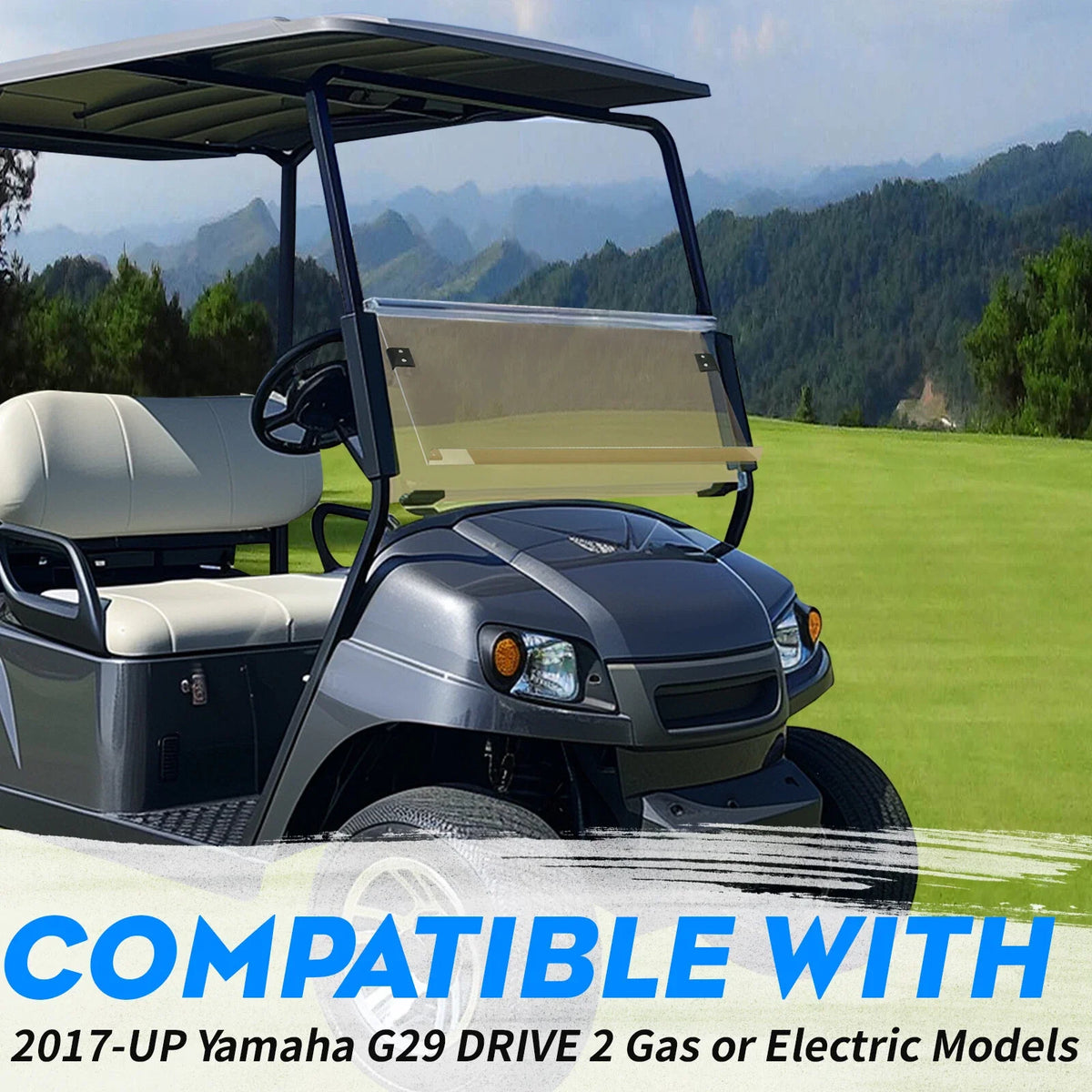 Folding Tinted Windshield for Yamaha Drive 2 (2017–Present)