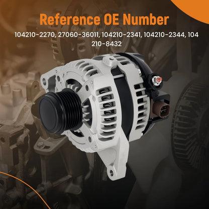 Alternator 100A 6-Groove for Toyota Camry RAV4 2.5L 2009-2015