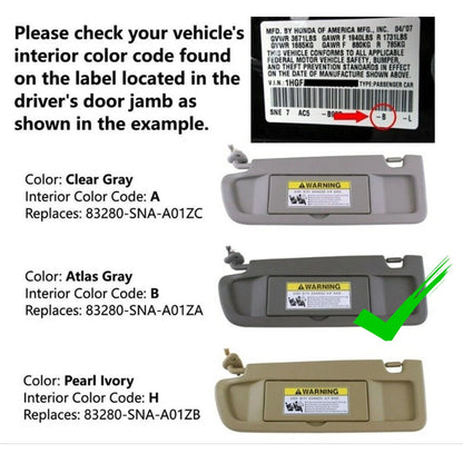 Sun Visor Left for Honda Civic (2006–2011) 83280SNAA01ZA