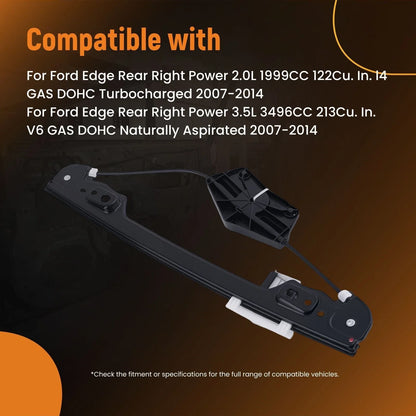 Rear Right Window Regulator and Motor for Ford Edge, Lincoln MKX 07-14