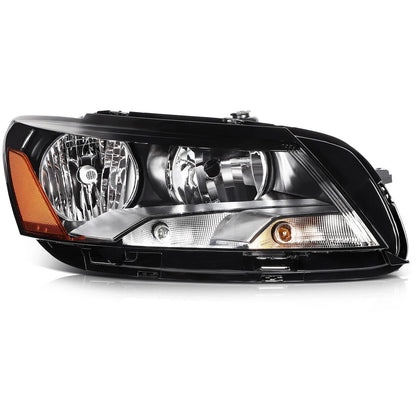 Headlight Assembly for Volkswagen Passat (2012–2015) Black Housing Left+Right