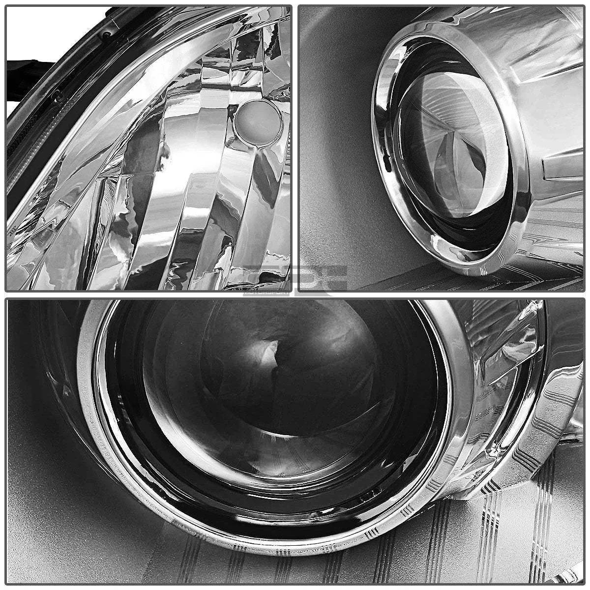 Set of 2 Chrome Housing Clear Corner Headlights for Toyota Sienna (2011–2020)