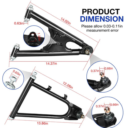 Front Control A-Arms Kit for Yamaha Banshee 350 (1987–2006) Upper + Lower