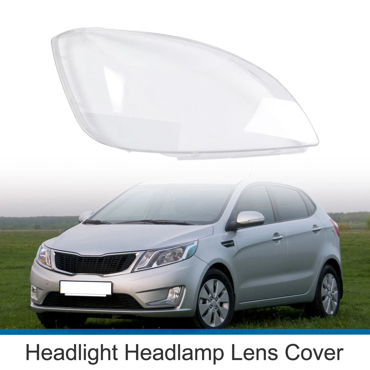 Headlight Lens Cover for Kia Rio (2005–2012) PC Clear