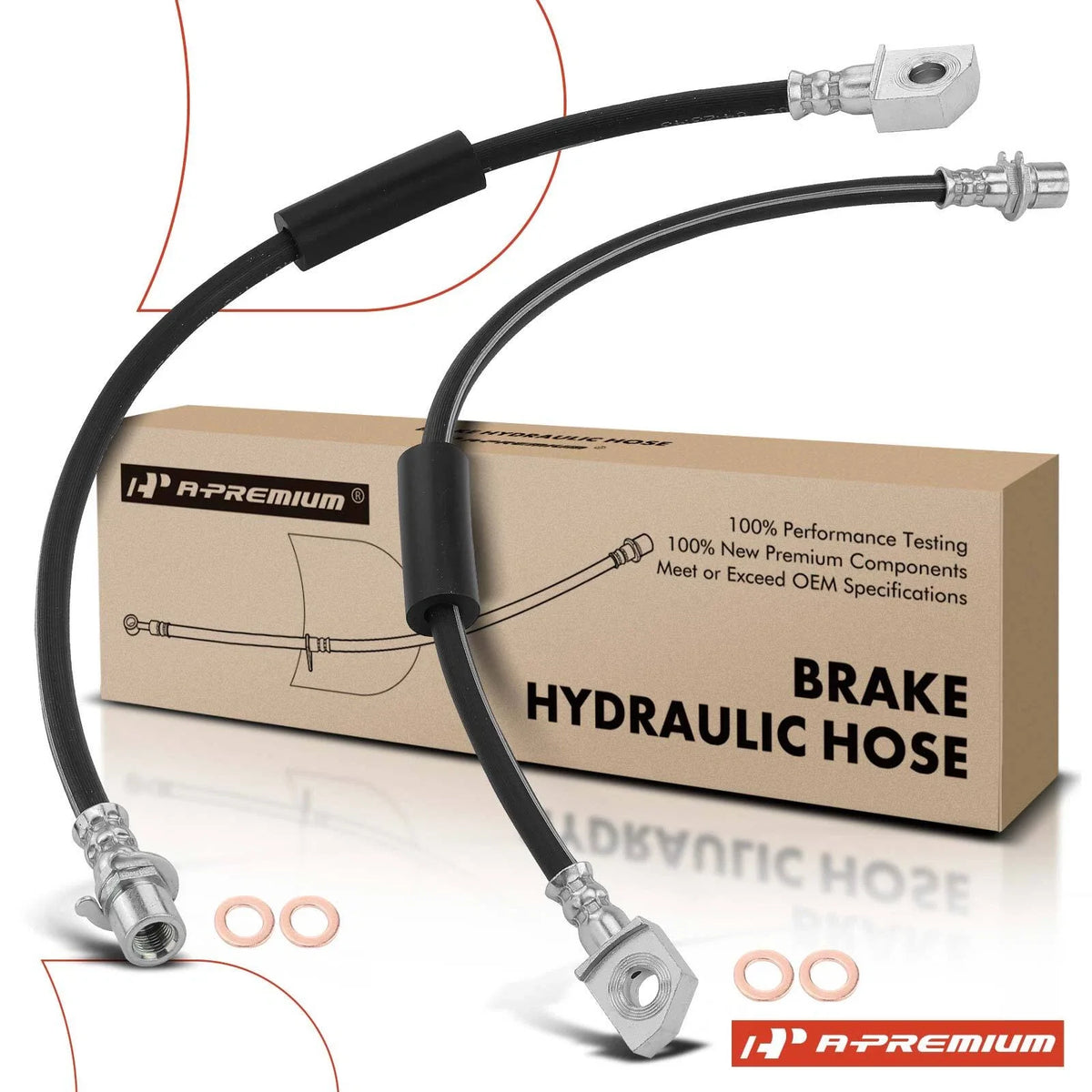 2X Rear Brake Hydraulic Hose for Ford Expedition (2007–2017)