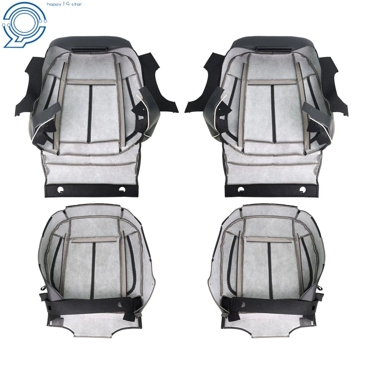 Leather Front Seat Covers in Black for Hummer H3 (2006–2010)