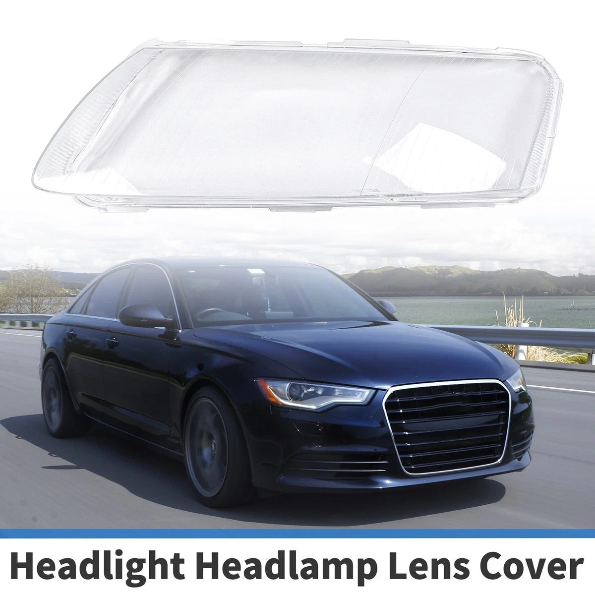 1 Pc Headlight Lens Cover for Audi A6 (2006–2011) Clear