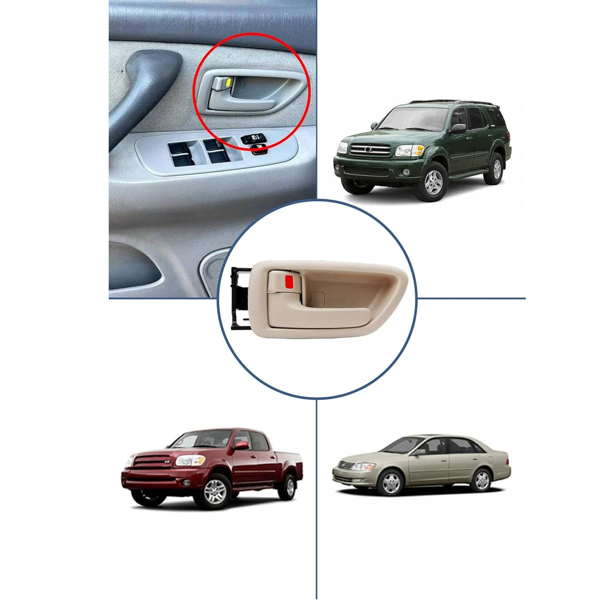 Interior Door Handle and Bezel Assembly for Sequoia 2001–2007