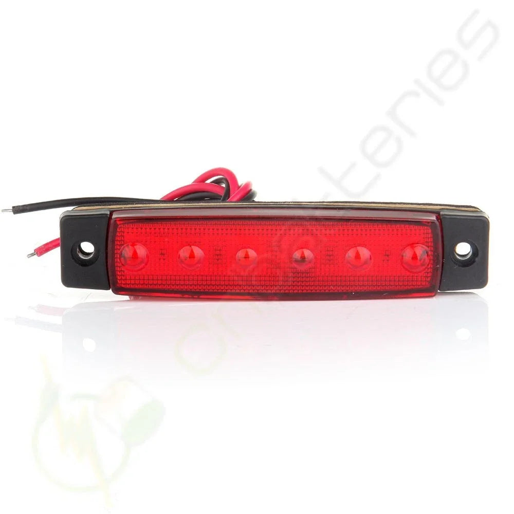 5 Pair LED Clearance Light for Bus Van Trailer (6 LED, 2 Wire)