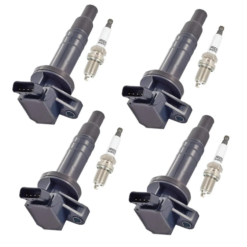 Set of 4 Ignition Coils + Spark Plugs for Toyota Corolla Matrix MR2 (2000–2008) UF247