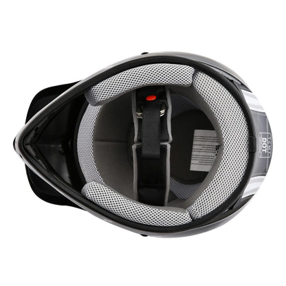 Youth Dirt Bike Helmet for ATV Motorcycle (DOT Approved) - Spider Black/Red