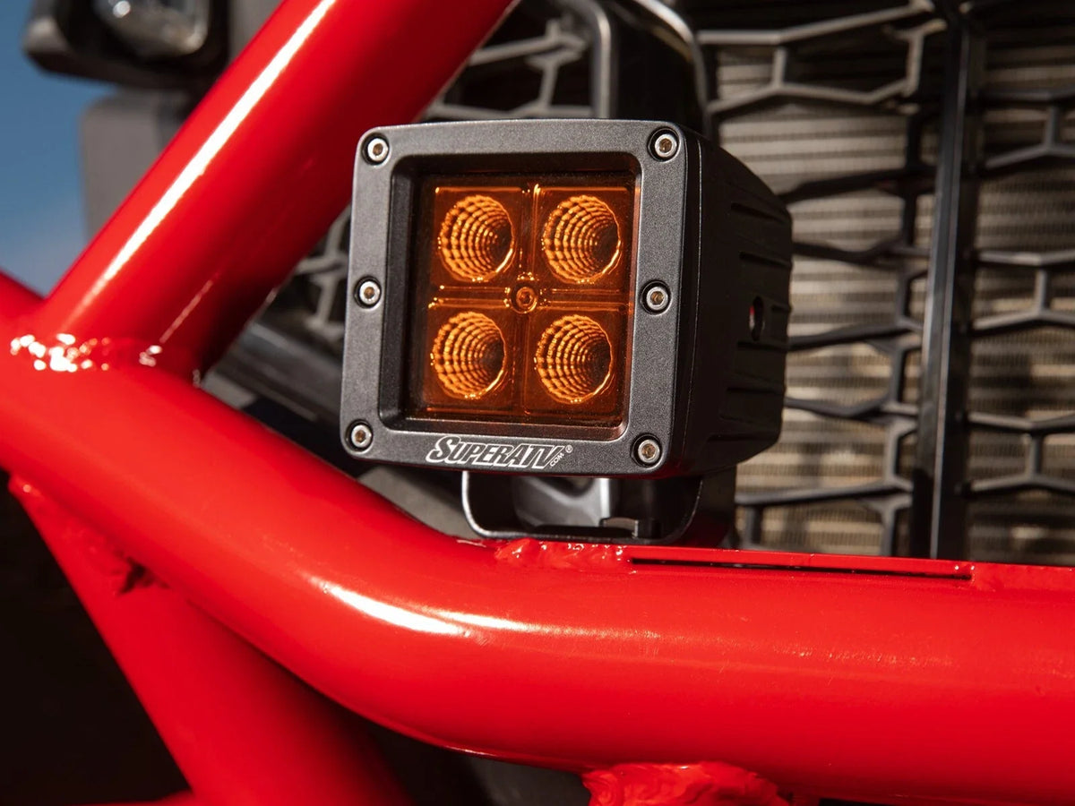 SuperATV 3" Amber LED Cube Lights - Fitment Required