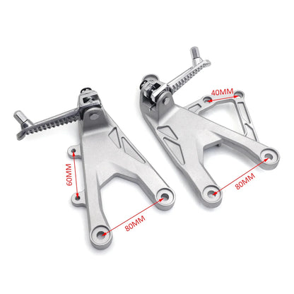 Silver Front Driver Foot Peg Rest Bracket for Yamaha YZF R1 (2015–2018)