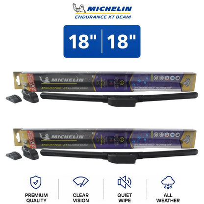 Wiper Blade Set (2) for Dodge Charger 1975-1978 - Michelin Endurance XT 18
