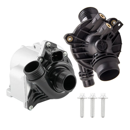 Water Pump with Thermostat & Bolts for BMW E60 E83 E91 E92 (2007–2013)