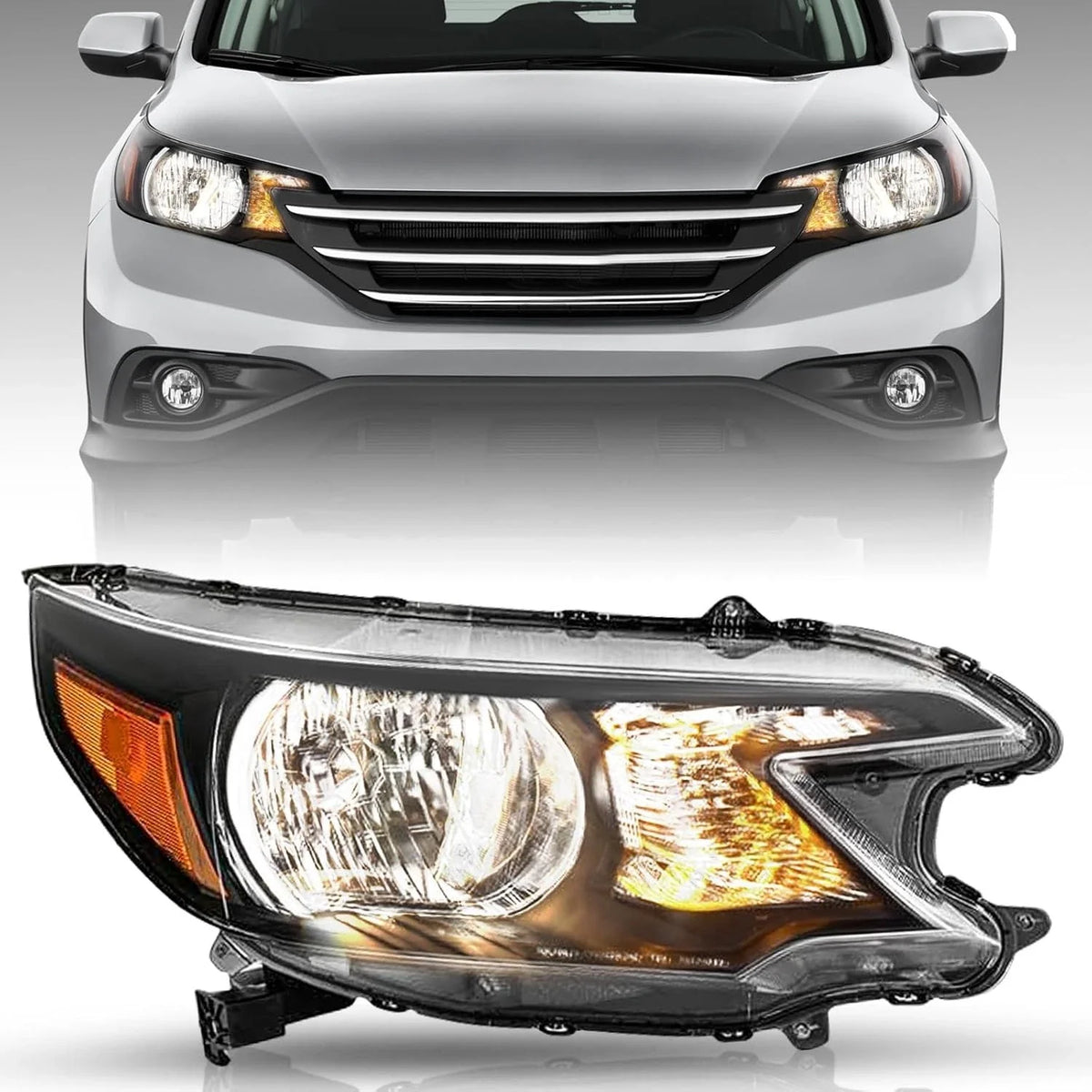 Halogen Headlight for Honda CR-V Right Passenger Side (2012-2014)