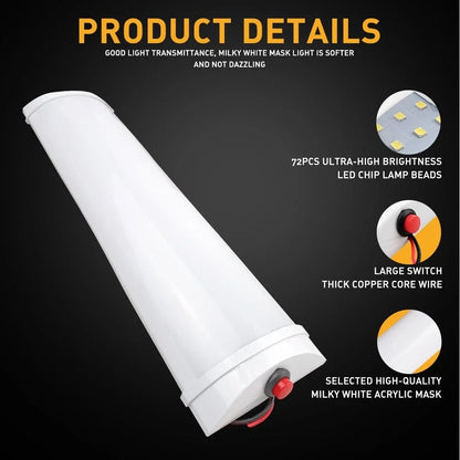 12V LED Ceiling Light for Caravan RV Trailer Boat (6000K)
