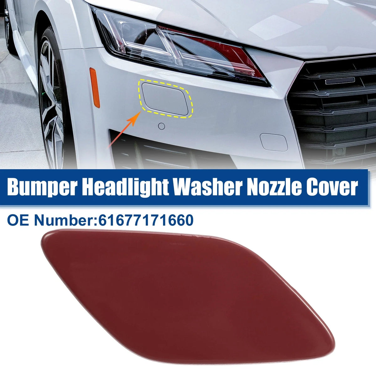 Front Bumper Headlight Washer Cover Cap for BMW 335i (2007–2013)