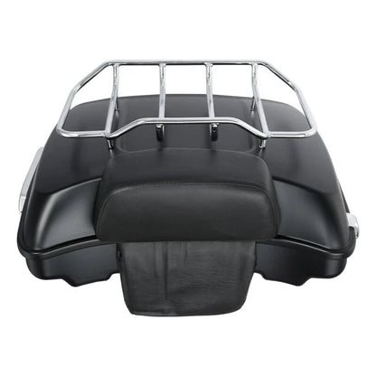 Matte Black Razor Backrest Rack for Touring 2014-2026 Harley