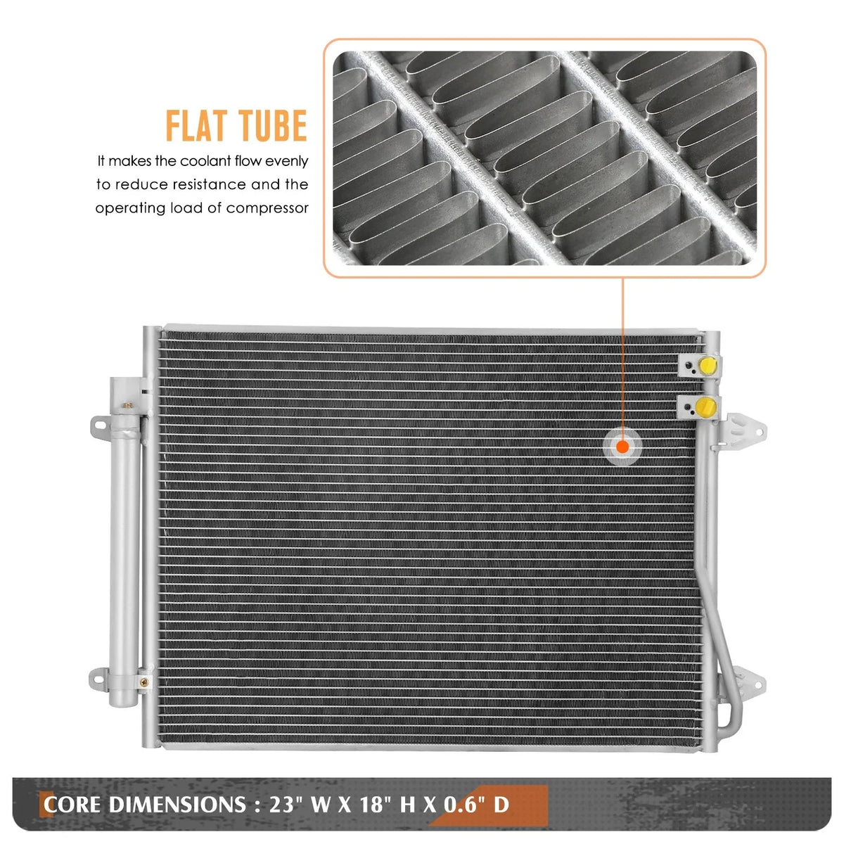 A/C Condenser Aluminum Core Replacement for VW Passat 2017–2021
