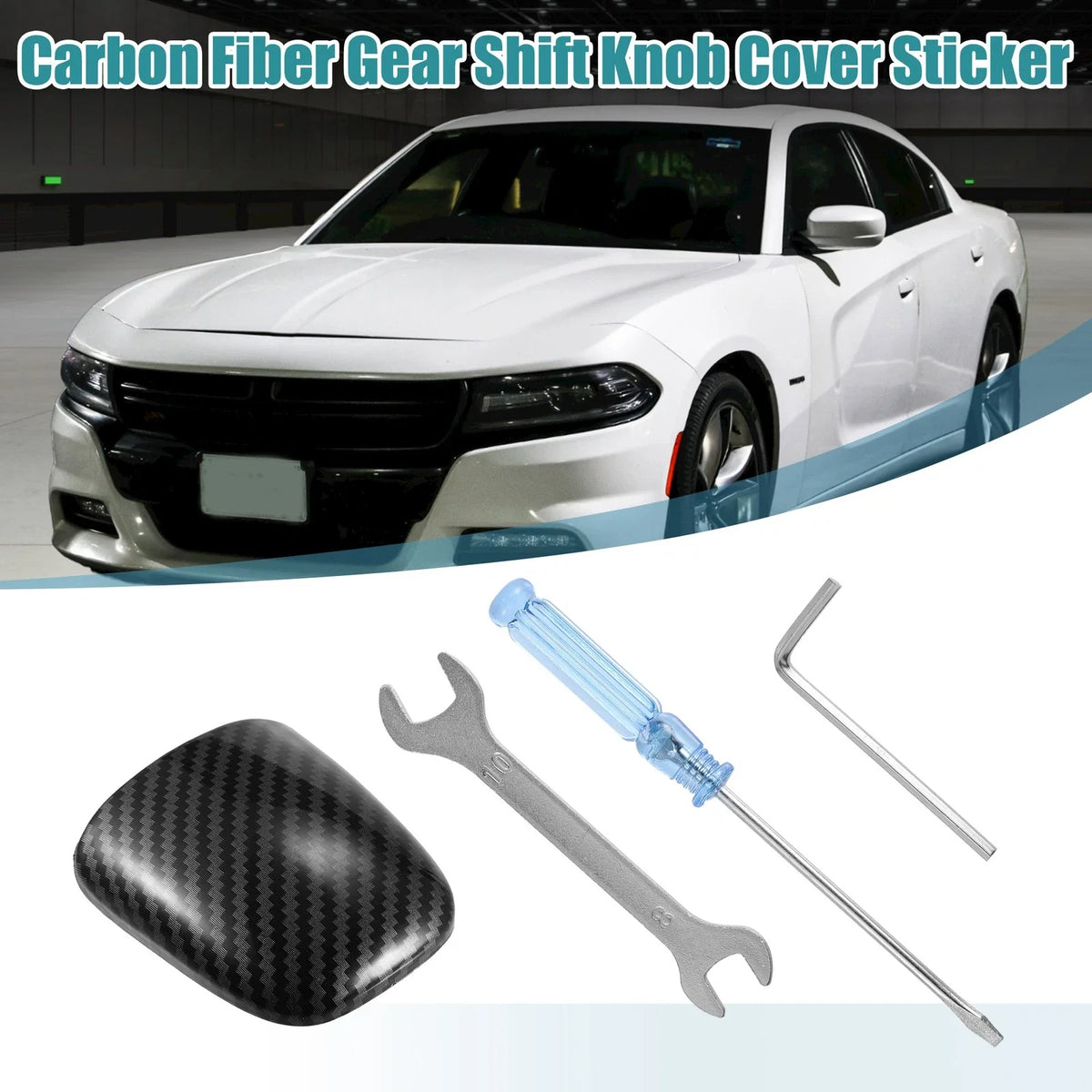 Gear Shift Knob Cover Trim for Dodge Challenger Charger (2015–2023)