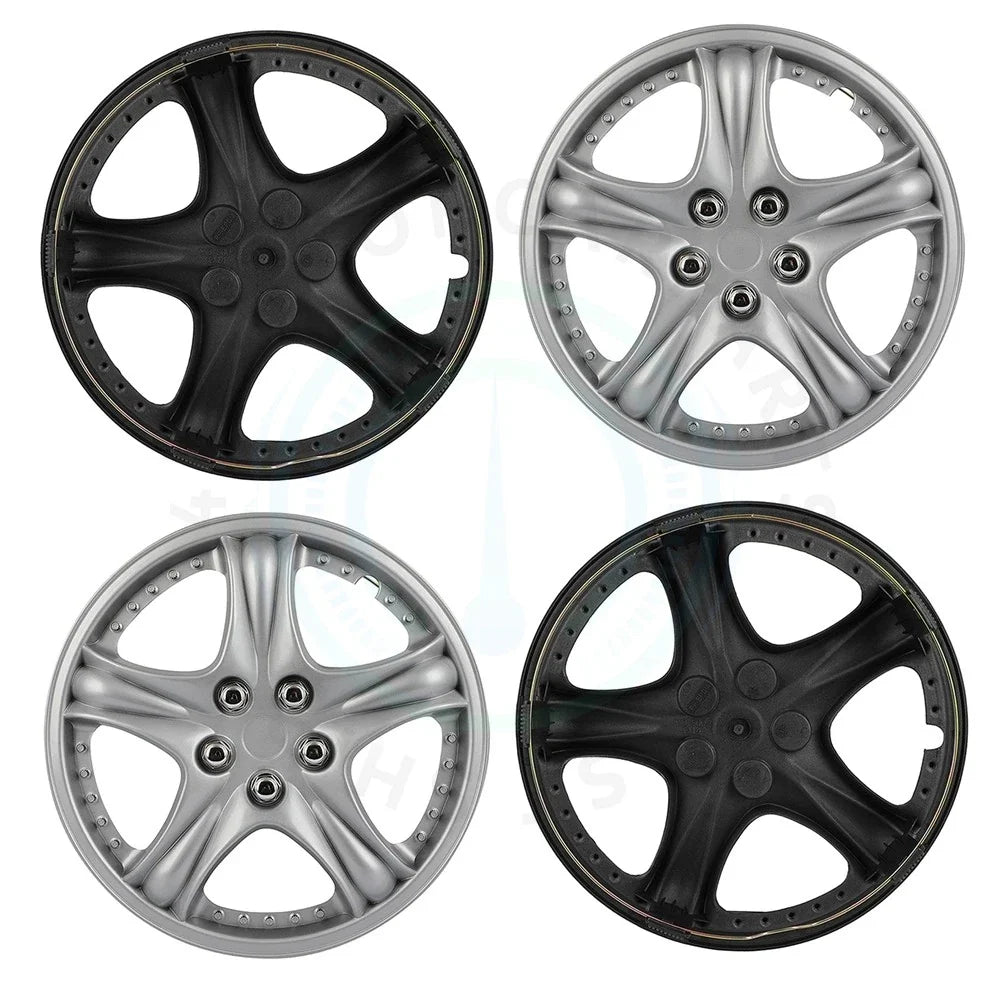 Set of 4 Silver 14" Universal Hub Caps for R14 Tire