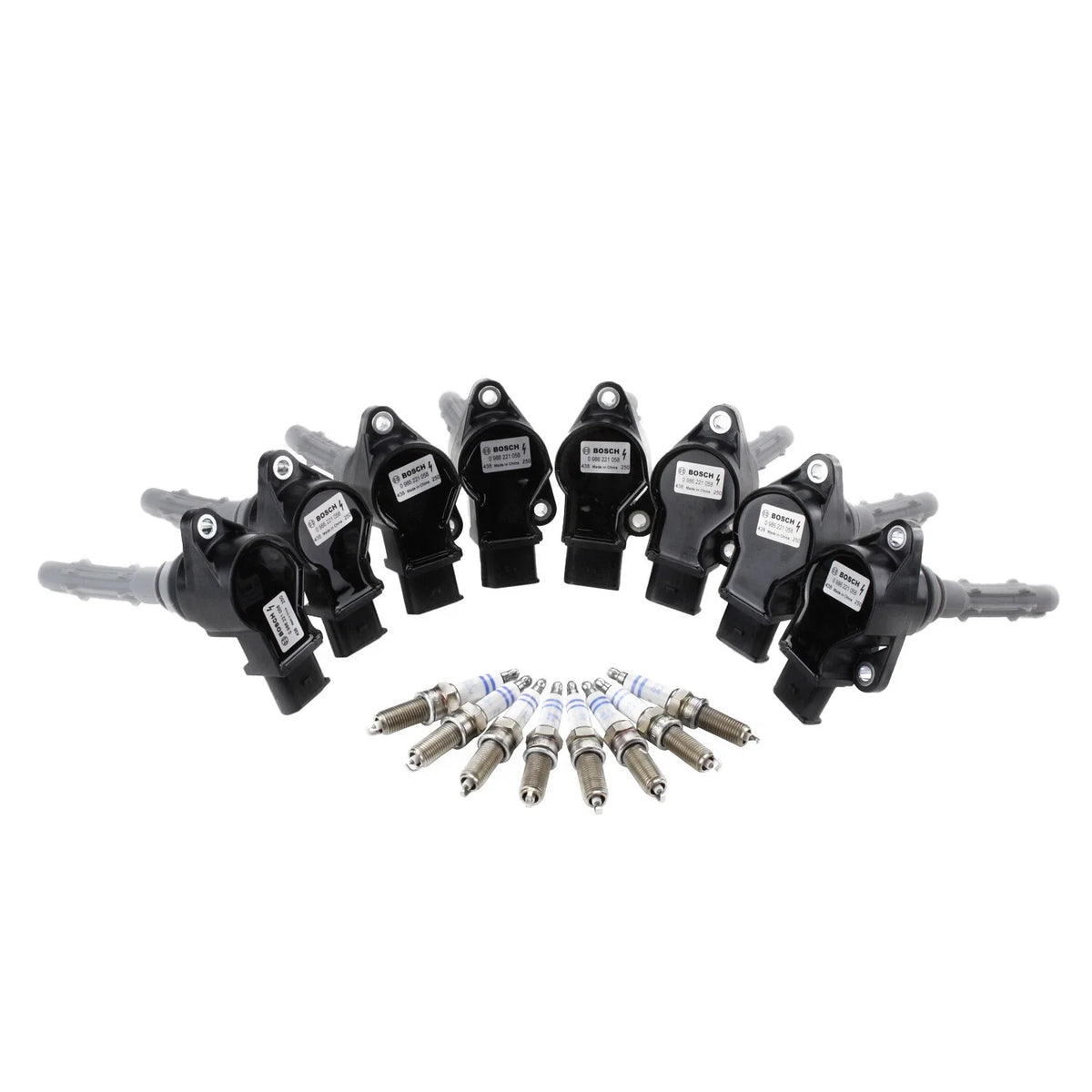 Set of 8 Ignition Coils & 8 Platinum Spark Plugs for Mercedes C216 W221