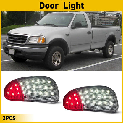 2X LED Door Lights in White and Red for Ford F-250 (1997–1999)