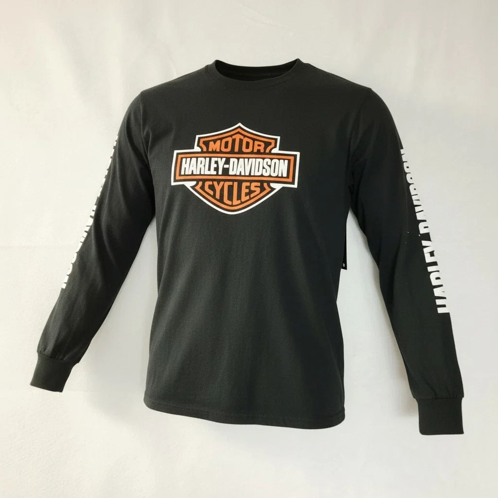 Long Sleeve Tee with Bar & Shield for Harley-Davidson