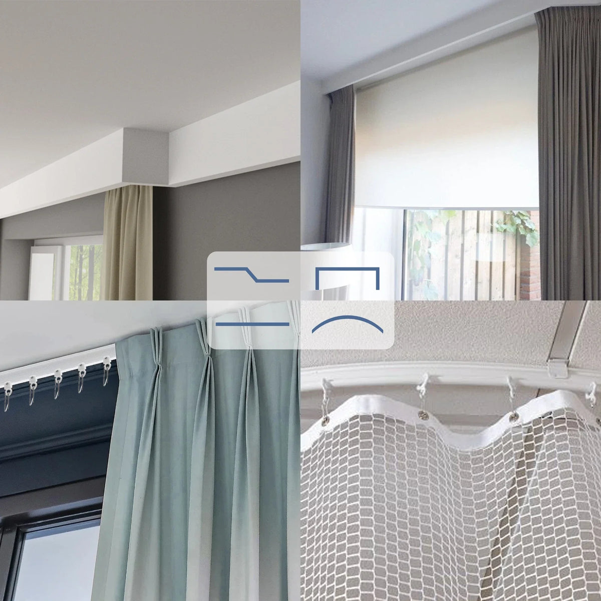 16.4Ft Ceiling Curtain Track for Versatile Installations