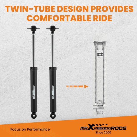 0-3" Rear Shock Absorbers for Jeep Wrangler JK Unlimited (2007–2010)