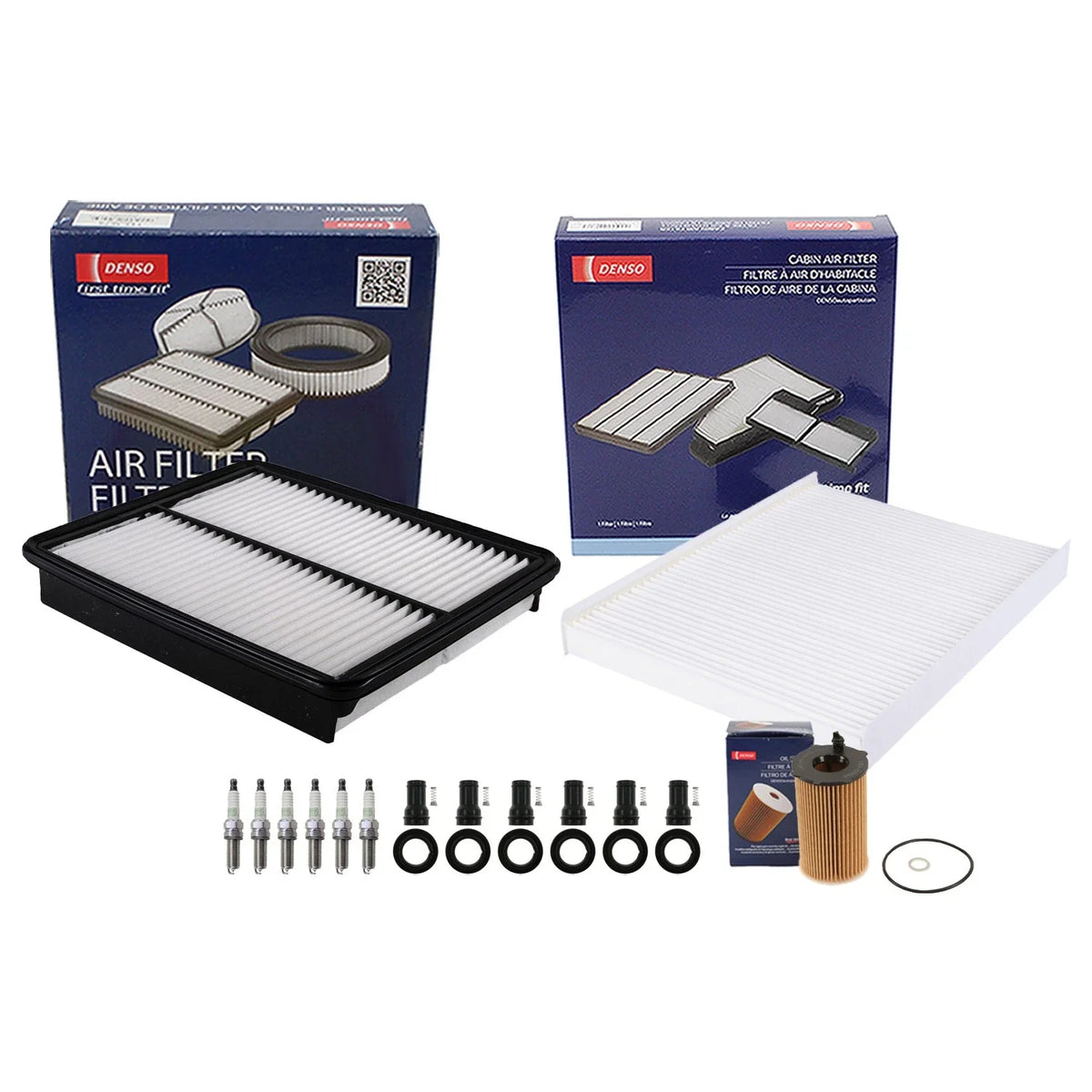 Tune Up Kit including 6 NGK Spark Plugs & Boots for 2001-2010 Sorento, Santa Fe