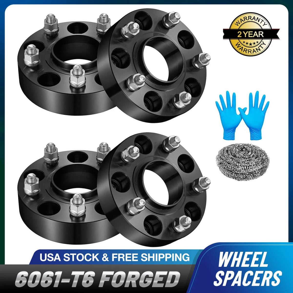 1 Inch 5x5 Hub Centric Wheel Spacers for Jeep Wrangler JK (2007–2017)