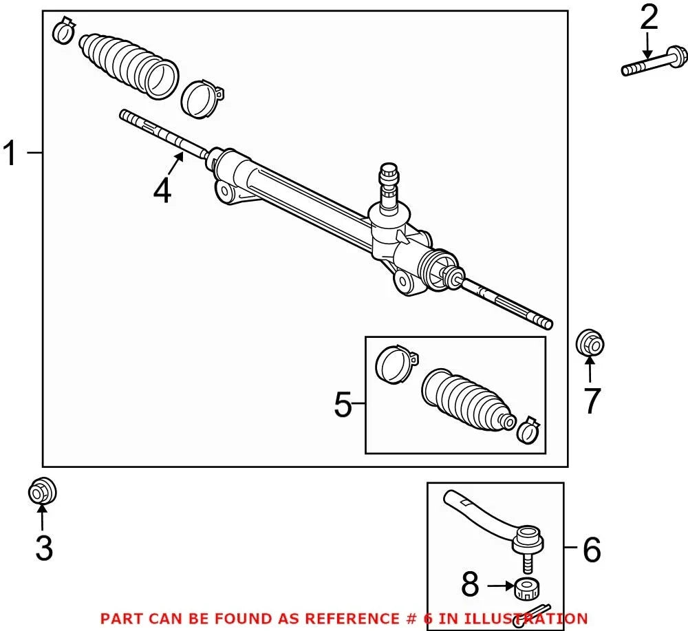 Left Outer Steering Tie Rod End for Lexus (4547009110)