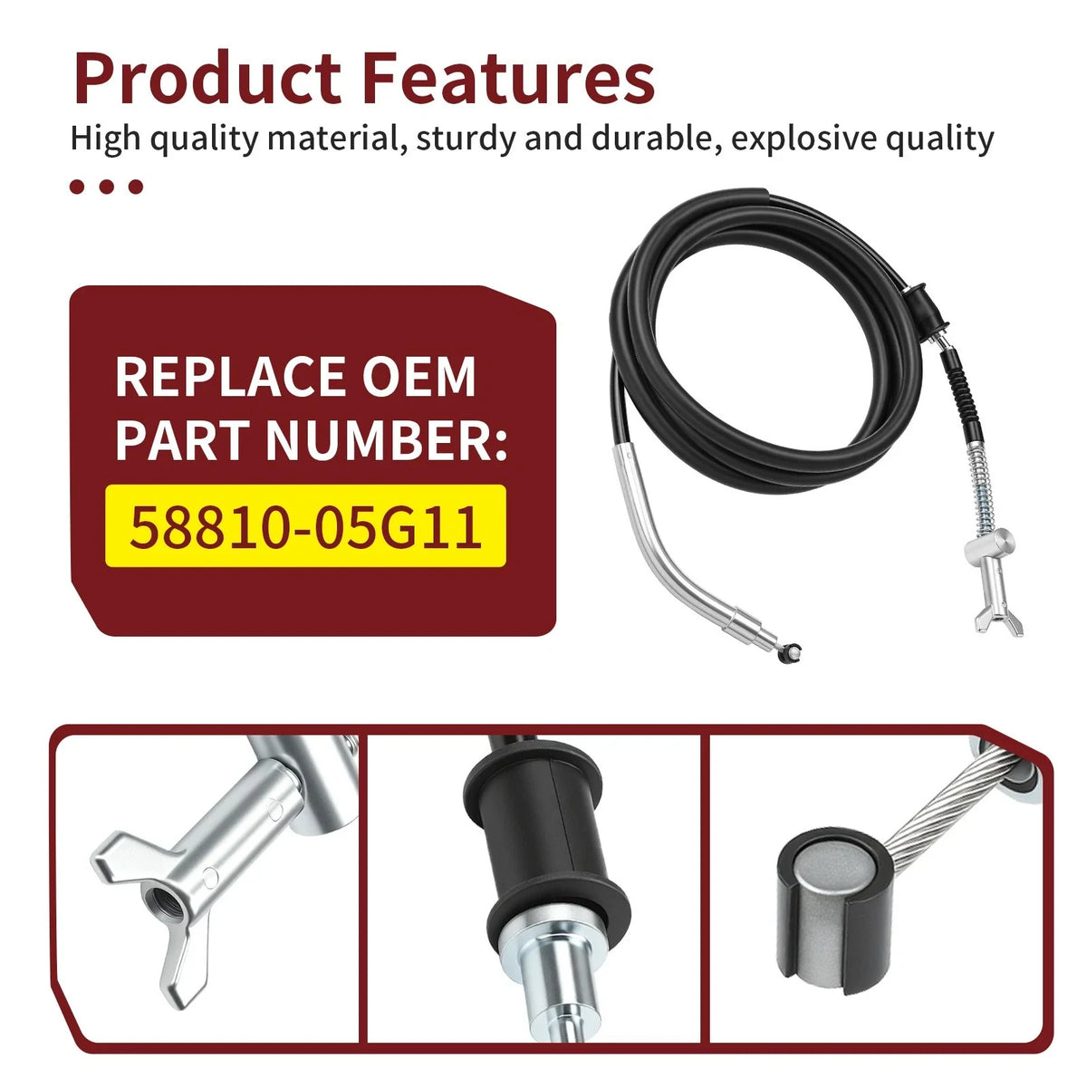 Rear Parking Brake Cable 58810-05G11 for Suzuki Ozark LTF250 (2007–2014)