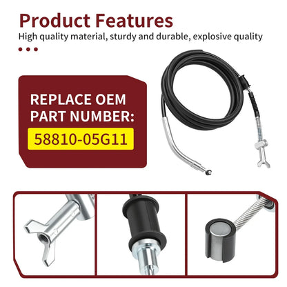 Rear Parking Brake Cable 58810-05G11 for Suzuki Ozark LTF250 (2007–2014)