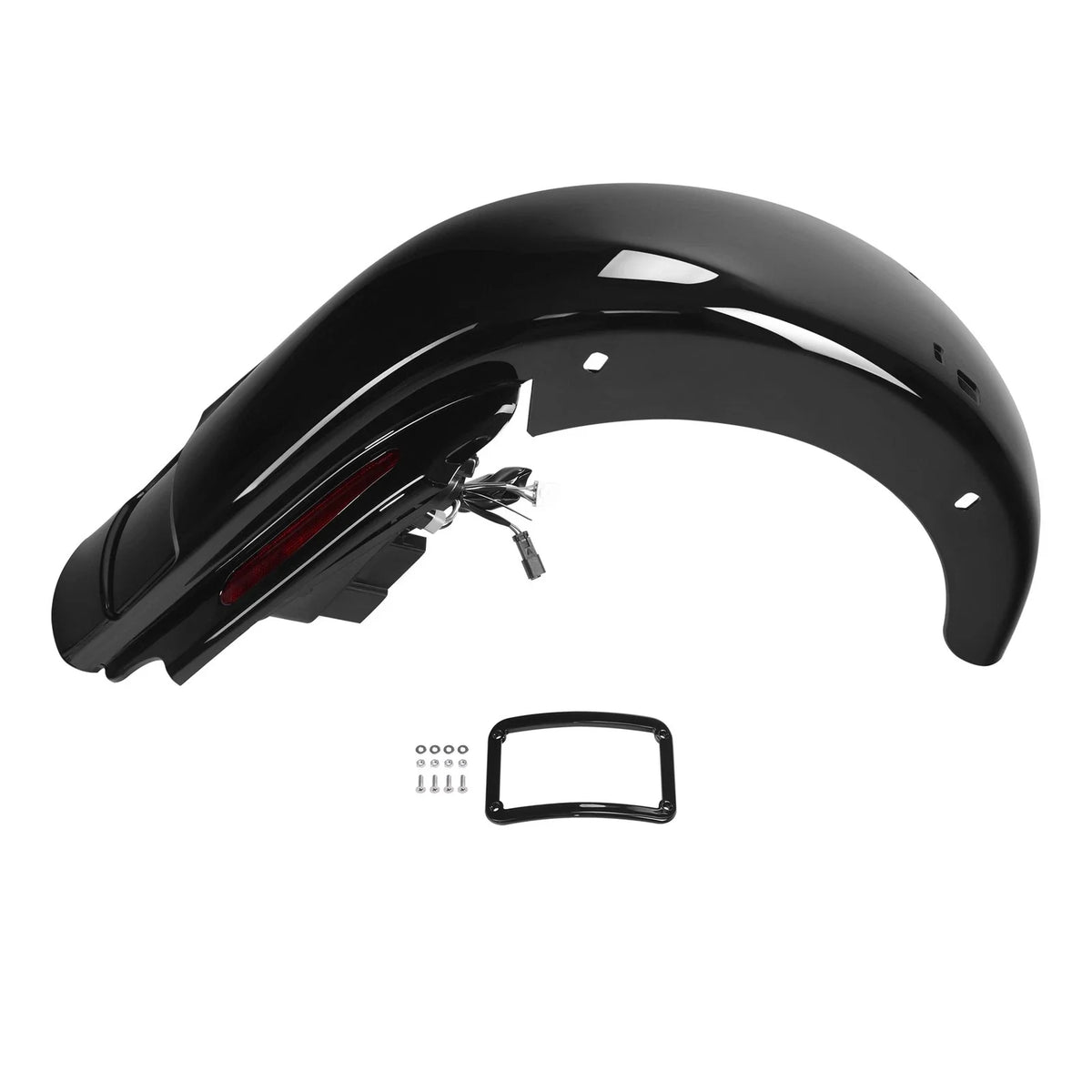 Hard Saddlebags with LED Rear Fender for Harley Touring Road Glide 93-08