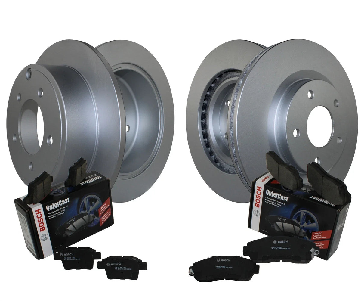 Disc Rotors & Ceramic Pads Brake Kit for Front and Rear Chrysler Dodge Jeep