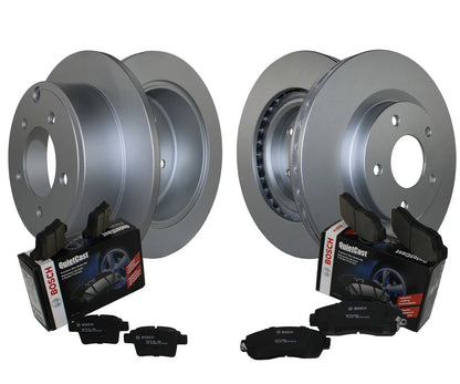 Disc Rotors & Ceramic Pads Brake Kit for Front and Rear Chrysler Dodge Jeep