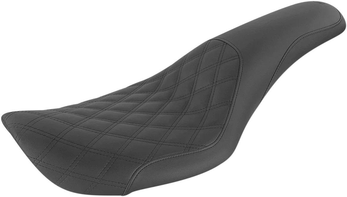 SADDLEMEN Profiler Seat for Harley FXDWG (1996–2003) - Black Lattice/Smooth