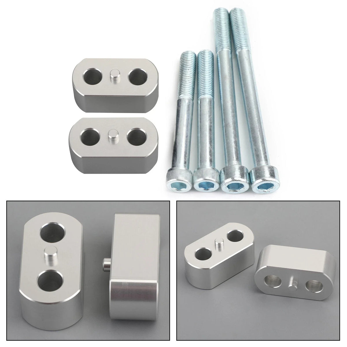 20mm Silver Bar Risers for Tiger Explorer 800/1200 (2012-2020)