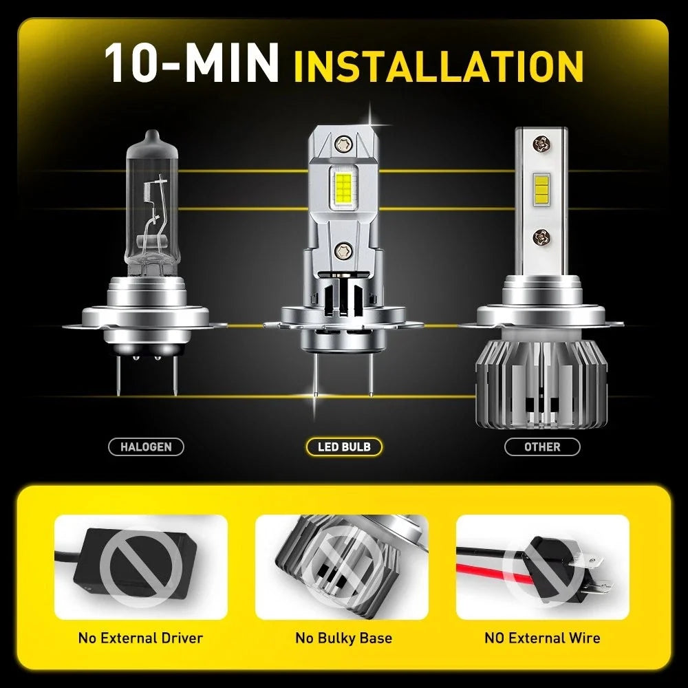 LED Headlight Bulb Kit H76500K - 2X for Toyota Hilux N70