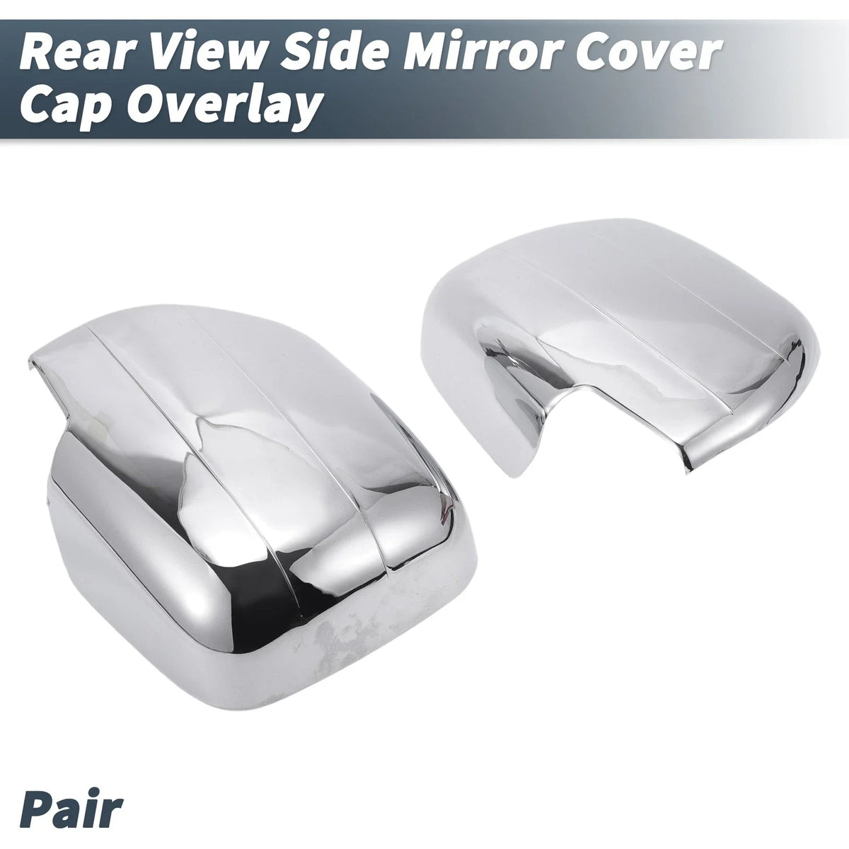 Pair Chrome Plated Rearview Mirror Cap Overlay for Lexus Land Cruiser 
