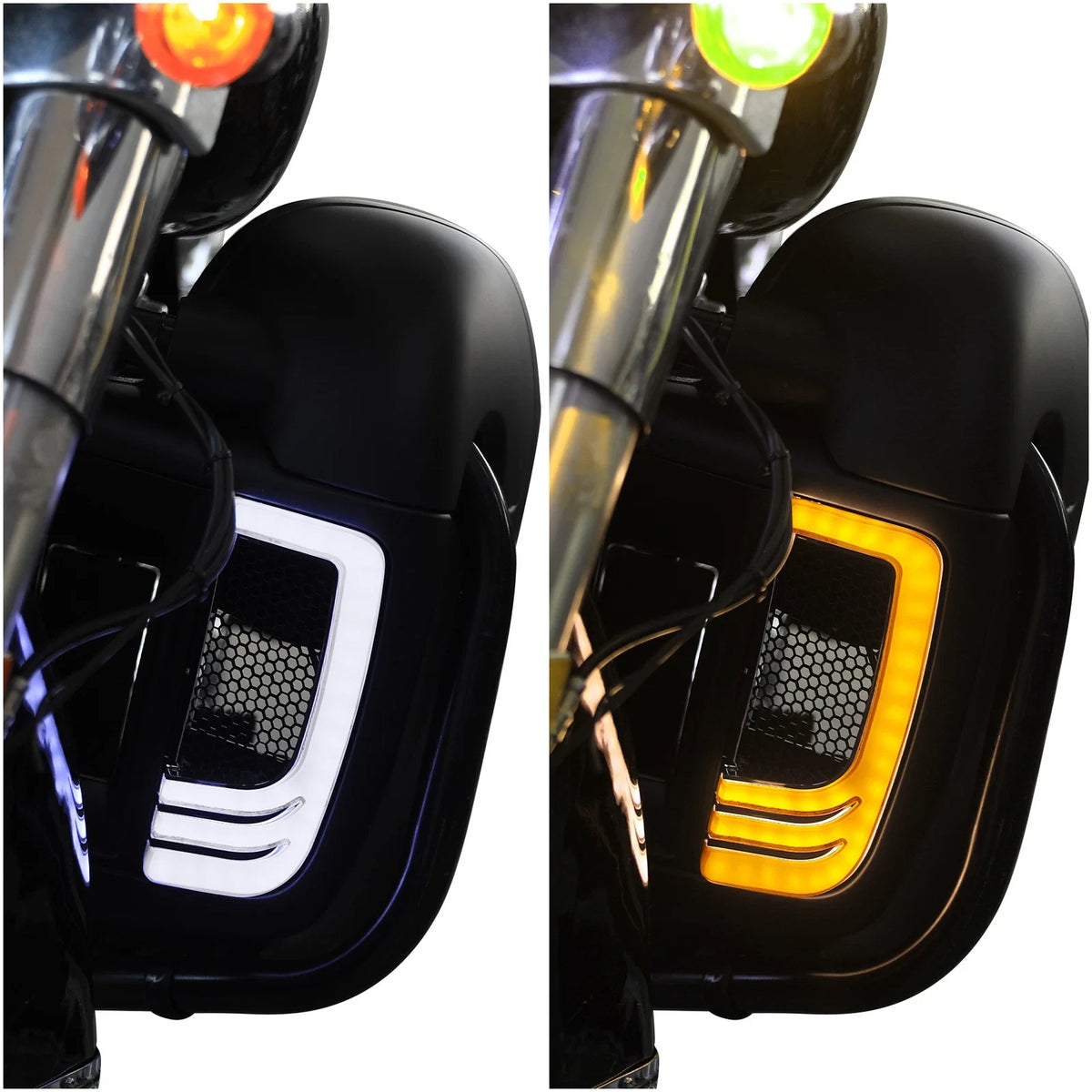 LED Fairing Lower Grill Turn Signal Light for 2014-2023 Harley Electra Glide