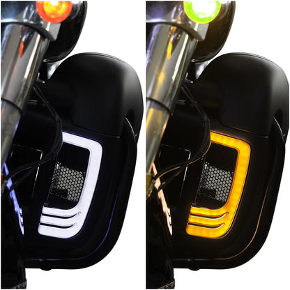 LED Fairing Lower Grill Turn Signal Light for 2014-2023 Harley Electra Glide