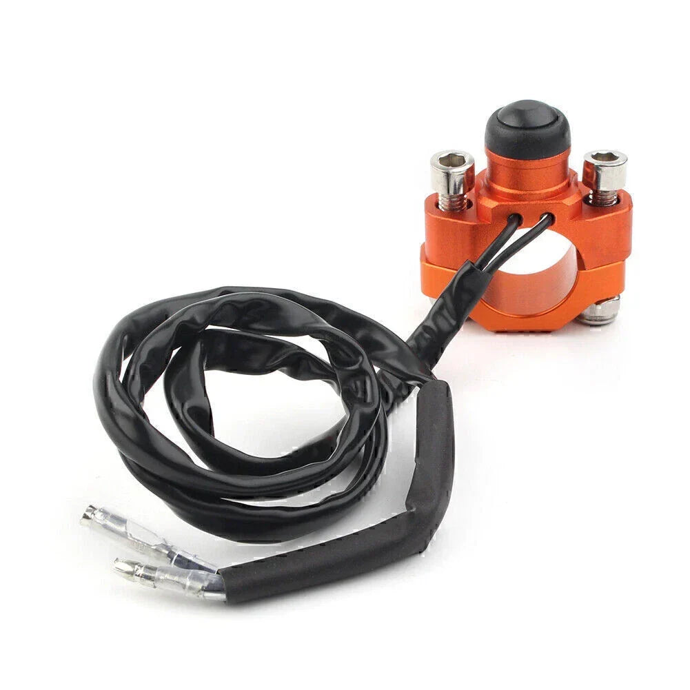 7/8" Rotating Bar Clamp Start Stop Kill Switch Button for Universal Handlebar