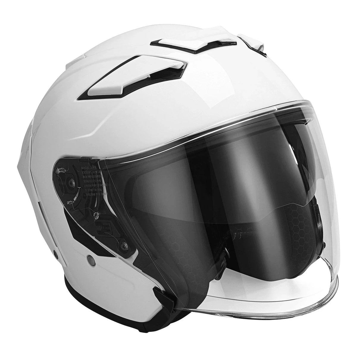 3/4 Open Face Motorcycle Helmet for DOT Safety (Adult) with Dual Visor