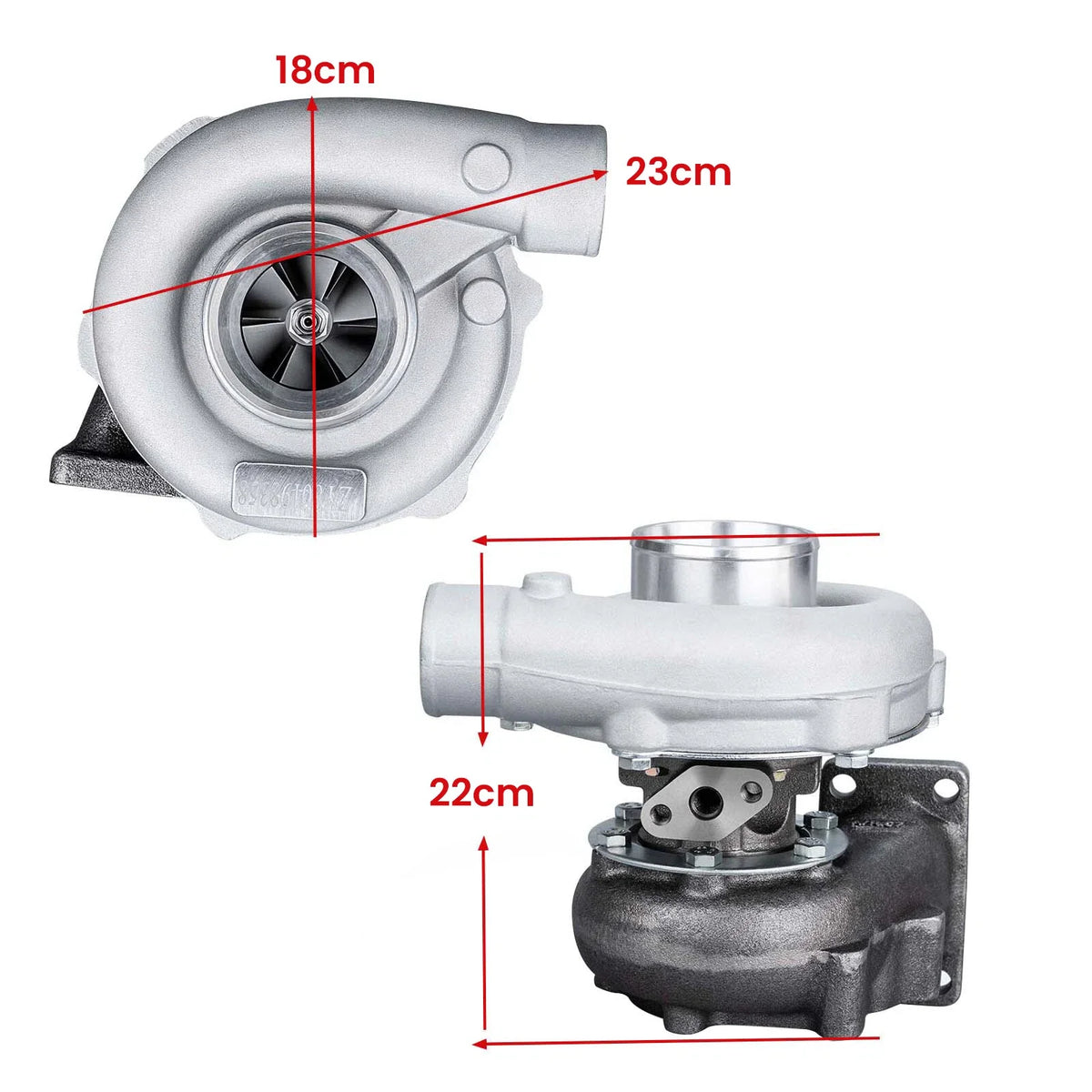 T04E T3/T4 Turbo Compressor .57 A/R 74.2 Trim 400+HP Oil Cooled