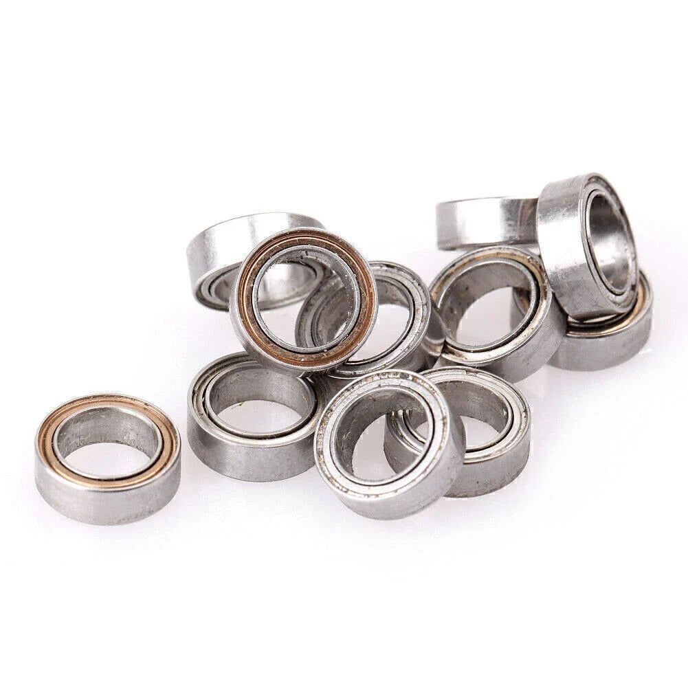 10pcs R168ZZ 1/4"x3/8"x1/8" ABEC1 Deep Groove Ball Bearing for Automotive