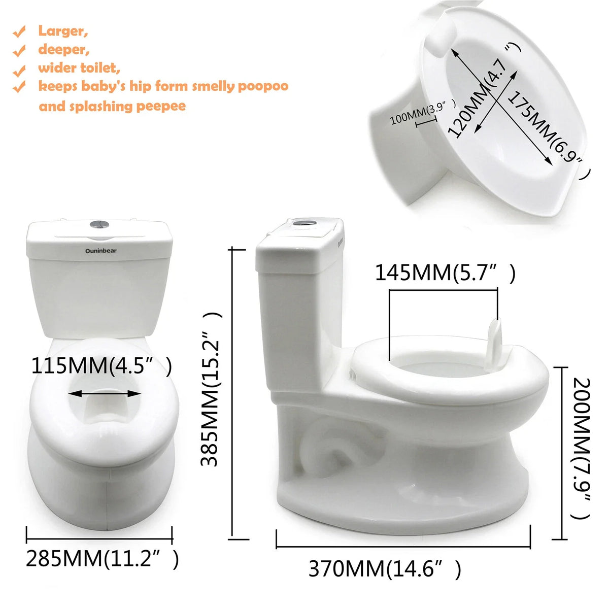 Flush Sound Potty Training Toilet for Toddlers